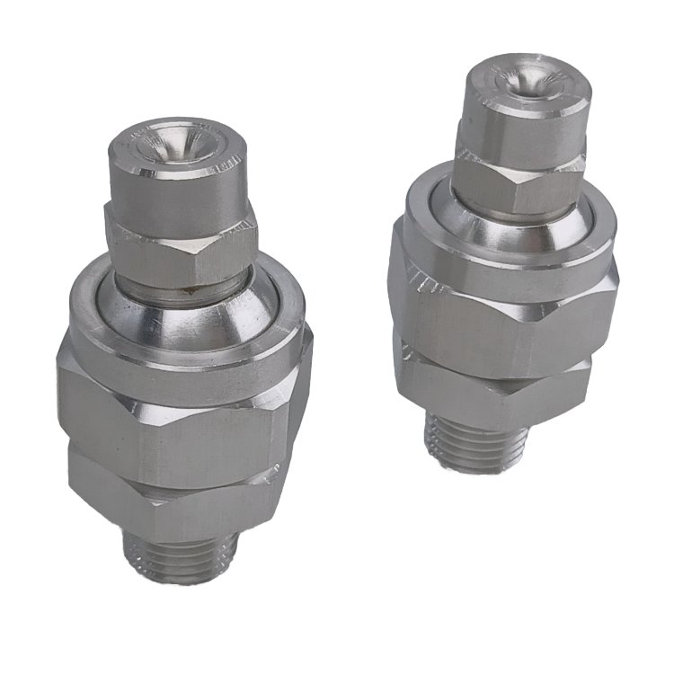 Adjustable Direction Nozzle Stainless Steel 1/4 Inch BBw Type Wide Angle Full Cone Spray Nozzles With Adjustable Ball Connector